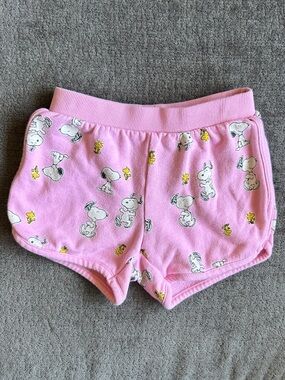 Hanna Andersson Pink Snoopy & Woodstock Print Shorts 4